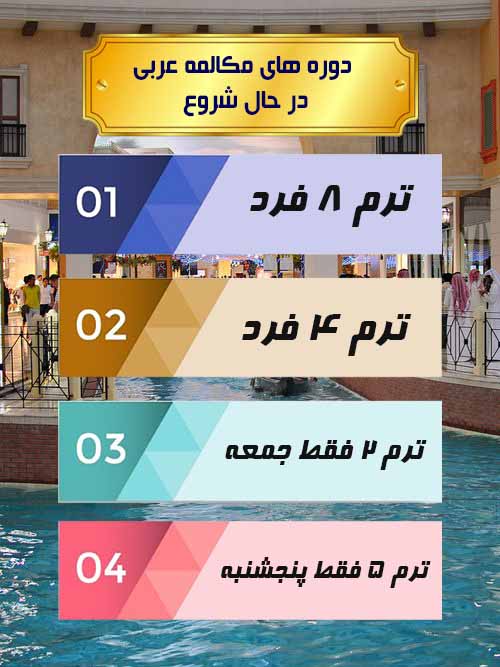 مکالمه سریع زبان عربی مشهد
